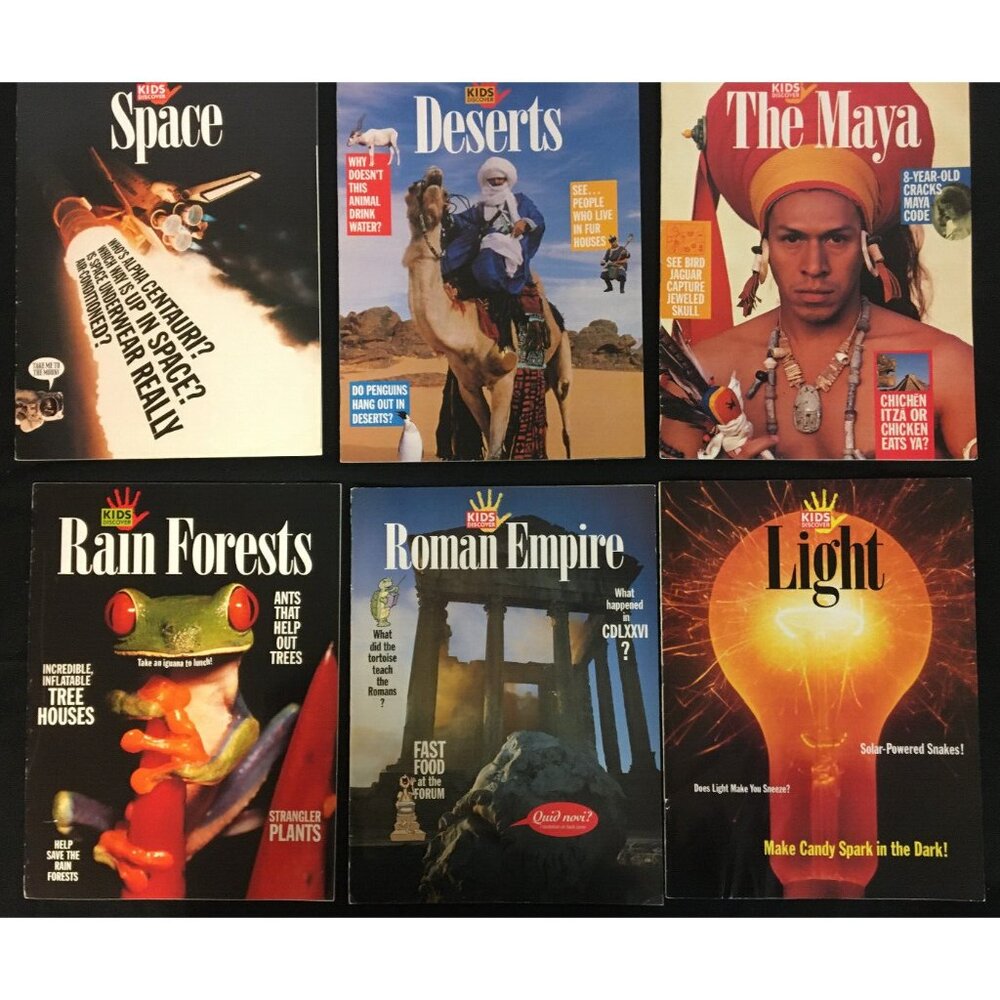 Kids Discover Magazine Lot of 6 Space Deserts The Maya Rain Forest Roman Empire